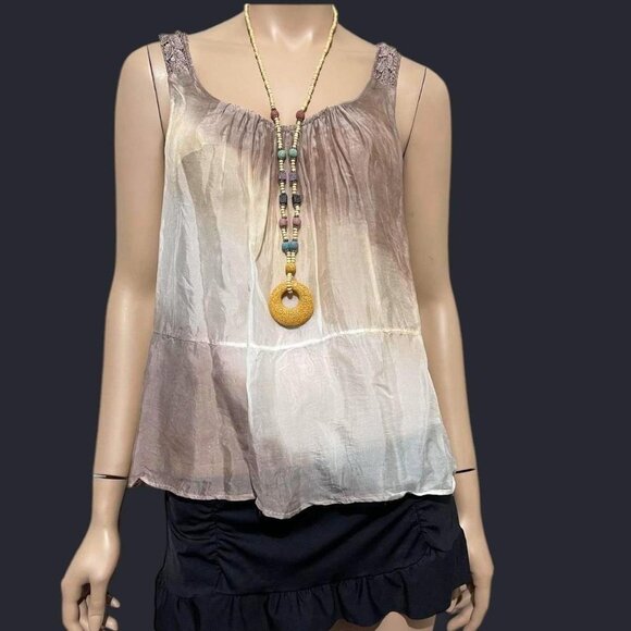Silk tank top blouse Italy - Picture 1 of 8